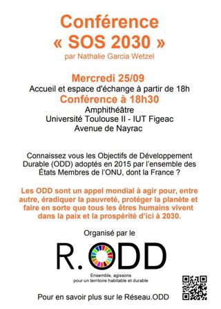 Conférence « SOS 2030 » à l'IUT de Figeac