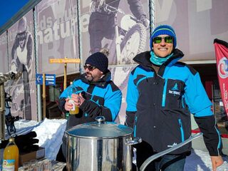 Apéro d'accueil sur les pistes