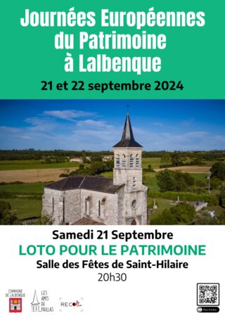 Journées Européennes du Patrimoine : loto pour le patrimoine à Lalbenque