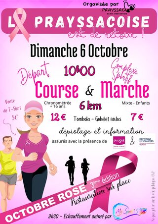 Octobre Rose à Prayssac: course pédestre La Prayssacoise