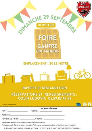 VIDE GRENIER ET FOIRE A LA GAUFRE