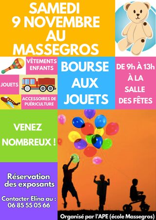 BOURSE AUX JOUETS  - APE DE L'ÉCOLE DU MASSEGROS