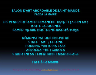 Salon d’art abordable DE Saint-Mandé  Face à la Mairie