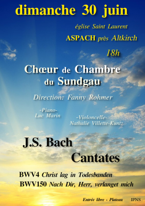Concert : J.S. Bach Cantates BWV 4 et BWV 150
