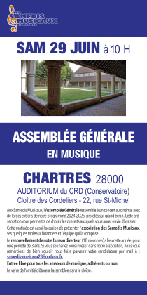 Assemblée Générale (en musique !) des Samedis Musicaux
