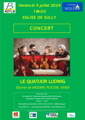 Concert par le quatuor à cordes « Le Quatuor Ludwig »