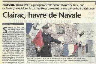 1943-1944 : « l'École navale s'installe à Clairac »