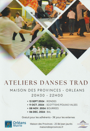 Ateliers danses TRAD – Maison des Provinces Orléans