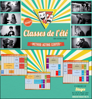 Classes de l’Été 2024 - Method Acting Center - Stages Cinéma & Théâtre