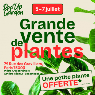 Grande vente de plantes à Paris - 1 Plante Offerte pour bien démarrer