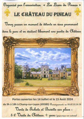Visite du Château du Pineau et de son parc (49380 Champ-sur-Layon)