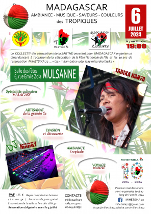 MADAGASCAR à Mulsanne / Dîner concert dansant des tropiques
