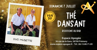 L'Espace Apogée reçoit Duo Musette pour son thé dansant du 7 juillet