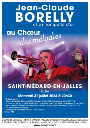 Jean-Claude Borelly et sa Trompette d'Or à St Médard en Jalles