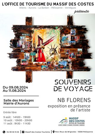 Souvenirs de voyage - Exposition NB Florens - Aurons