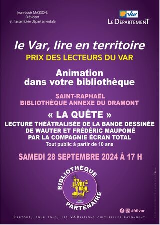 Le Var lire en territoire, préface de la fête du livre : lecture théâtralisée de