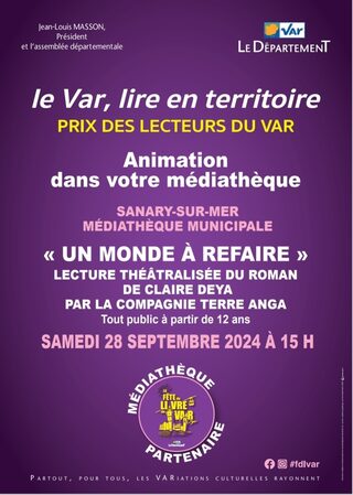 Le Var lire en territoire, préface de la fête du livre : lecture immersive du ro