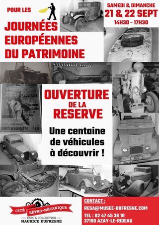 JEP - Ouverture de la réserve de la Cité Rétro-Mécanique M.Dufresne