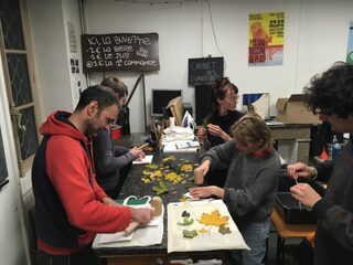 Atelier Tataki Zomé : impression végétale avec l’association Eisenia