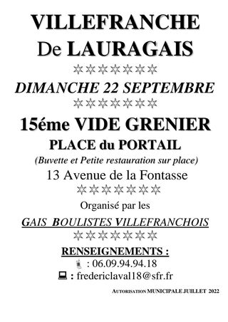 VIDE-GRENIERS VILLEFRANCHE DE LAURAGAIS