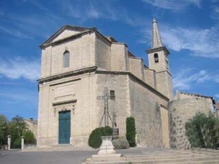 Découvert de l'église paroissiale de Caumont-sur-Durance