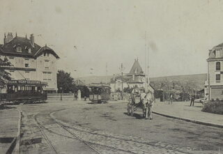 Visite sur les traces de l'ancien tram aux Chaprais à Besançon