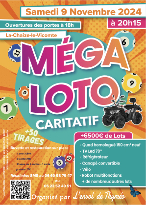 Méga Loto caritatif L'envol de Thyméo.