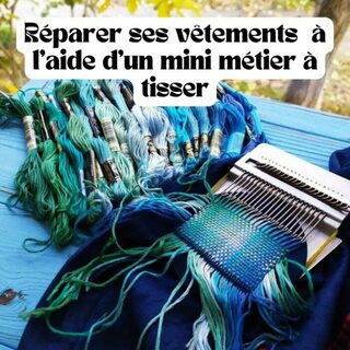 Réparez avec un mini métier à tisser / Speedweve - Visible mending