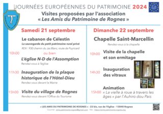 Les Journées du Patrimoine à Rognes