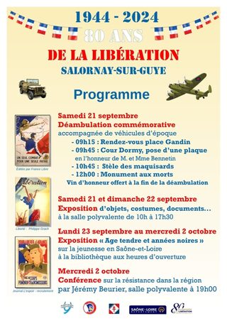 Exposition sur le 80e anniversaire de la Libération à Salornay-sur-Guye