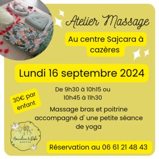 UN ATELIER MASSAGE PARENTS/ENFANTS