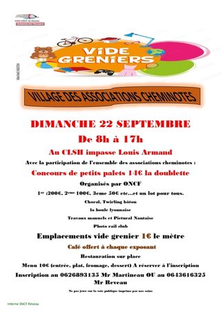 Participez au vide-grenier des cheminots de Thouars !