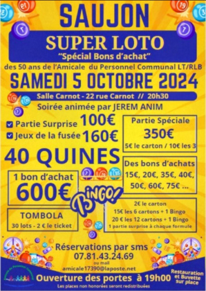 Super Loto des 50 ans de l'Amicale