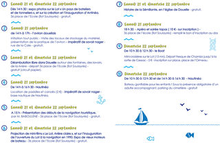 Journées Européennes du Patrimoine : Activités à Nautinéa