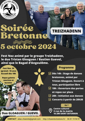 Soirée Bretonne à Saint-Saturnin - Grand Angoulême