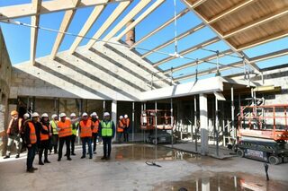 Visite du chantier de la cité du cuir