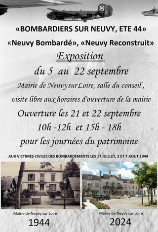 Expositions « Bombardiers sur Neuvy, été 44 » et « Neuvy bombardé, Neuvy reconst