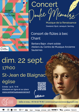 Concert : « Doulce Mémoire - musique de la Renaissance »