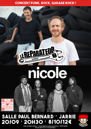 [CONCERT] Le Réparateur + Rock'N'Roll Nicole