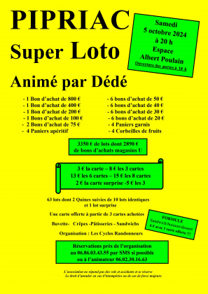 Super Loto animé par Dédé