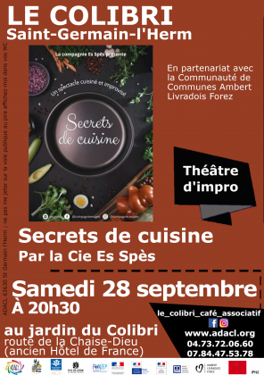 Secrets de cuisine - théatre d'impro - par la Cie Es Spès