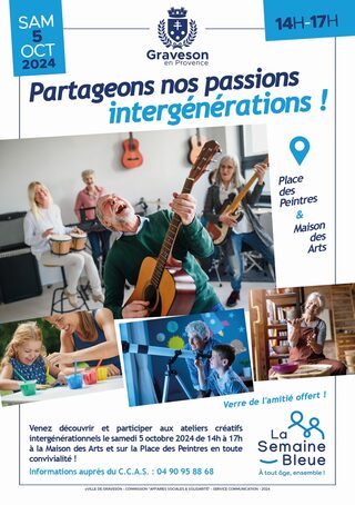 Semaine Bleue partageons nos passions intergénérations