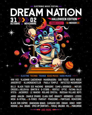 31octobre, 01&02 novembre– Dream nation festival  « Haloween edition »