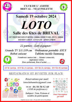 Loto du club de l'amitié