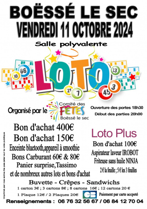 Loto du comité des fêtes