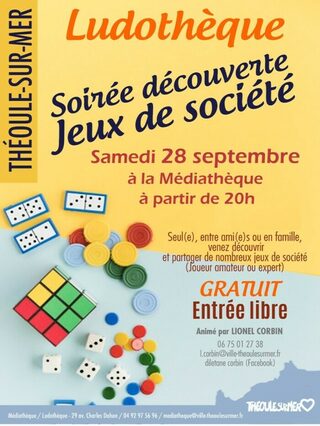 Soirée découverte jeux de société