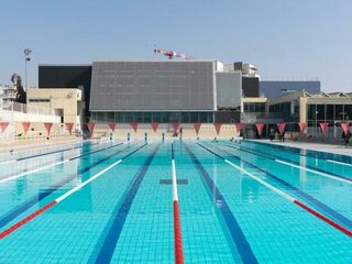 Visite du stade nautique Youri Gagarine de Villejuif