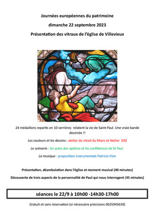 Visite commentée des vitraux de l'église de Villevieux