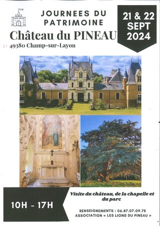 Visite du Château du Pineau - 49. Champ-sur-Layon -JOURNEES PATRIMOINE