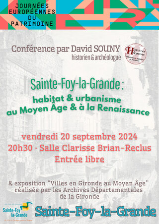 Conférence : « Sainte-Foy-la-Grande : habitat et urbanisme au Moyen Âge et à la 